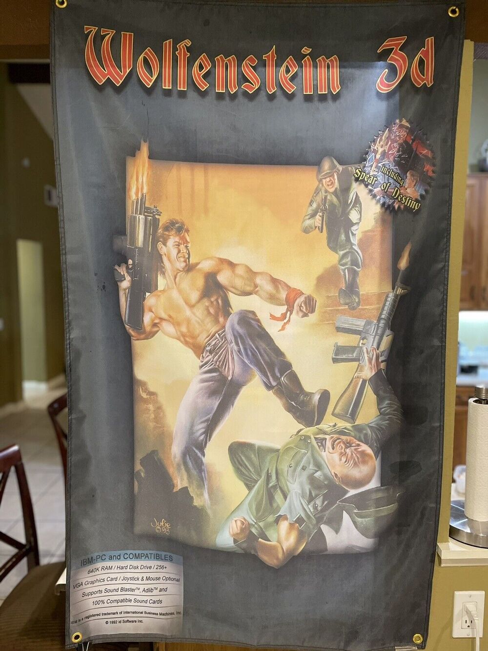 Wolfenstein 3D 5ft Flag PC 1990 id Software Banner Poster
